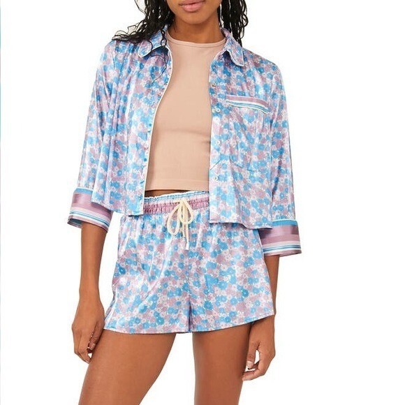 Free People Other - Free‎ People Women's Pillow Talk Satin Short Pajamas - Size Large